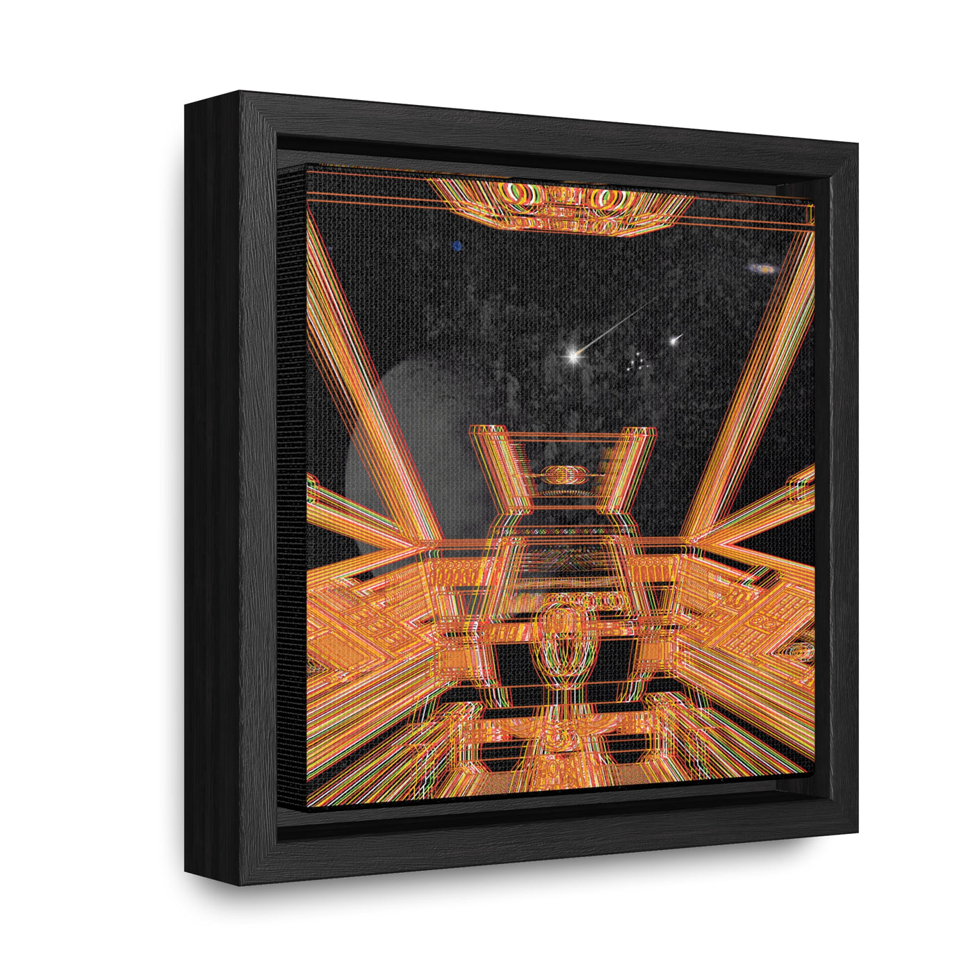 Explosion In Space Canvas Wraps, Square Frame