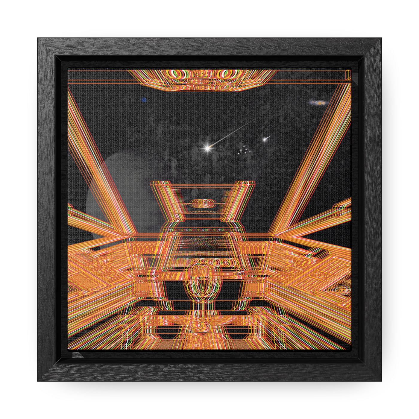 Explosion In Space Canvas Wraps, Square Frame