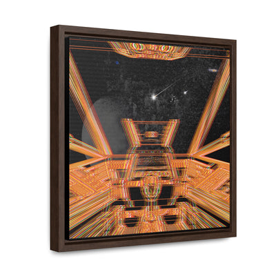 Explosion In Space Canvas Wraps, Square Frame