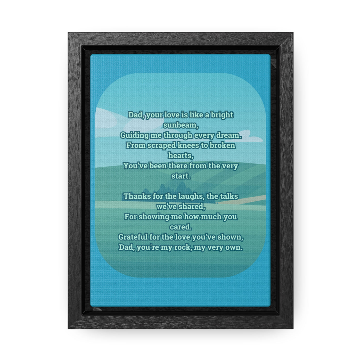 A Father And Sons Love Poem Gallery Canvas Wraps, Vertical Frame