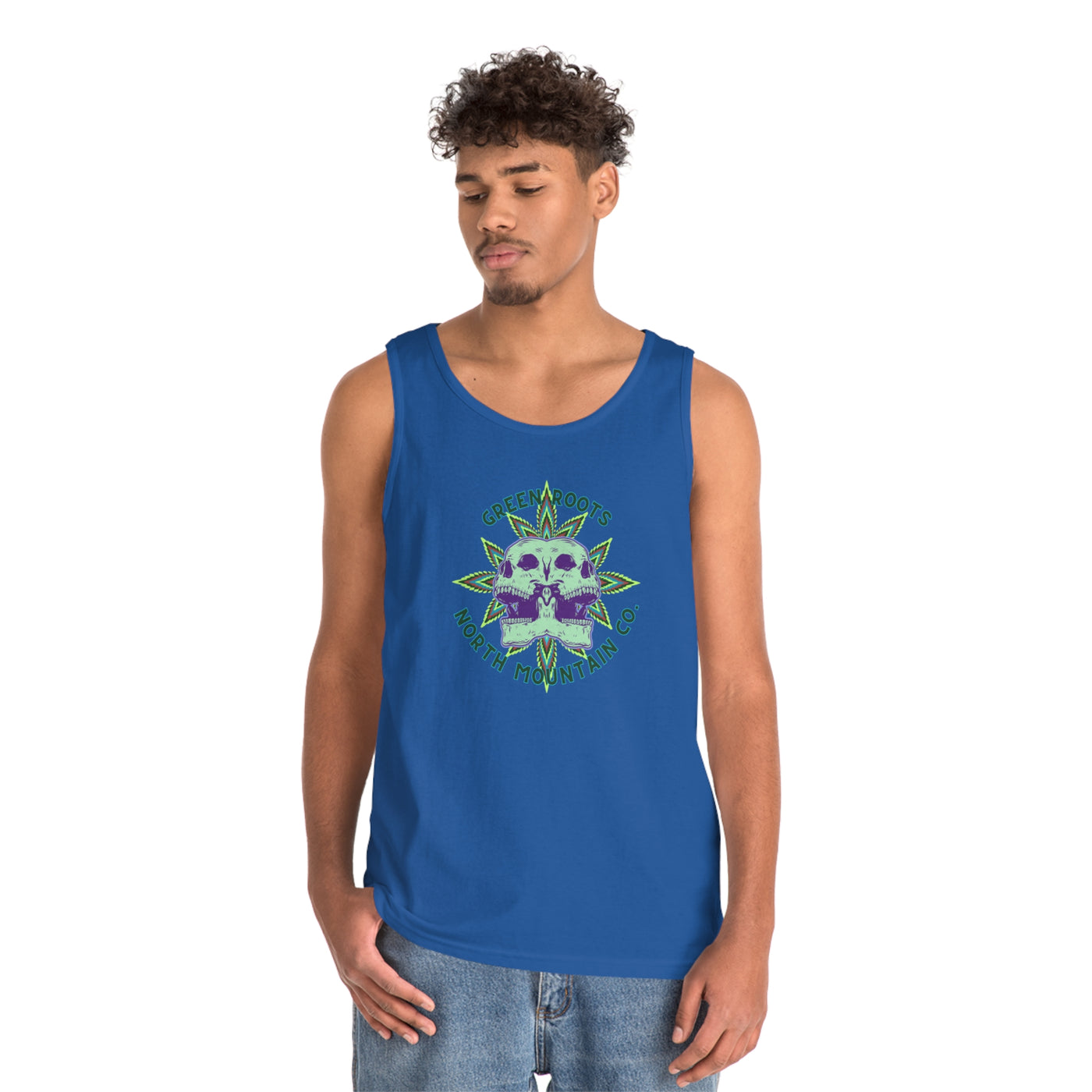 Green Roots  Heavy Cotton Tank Top