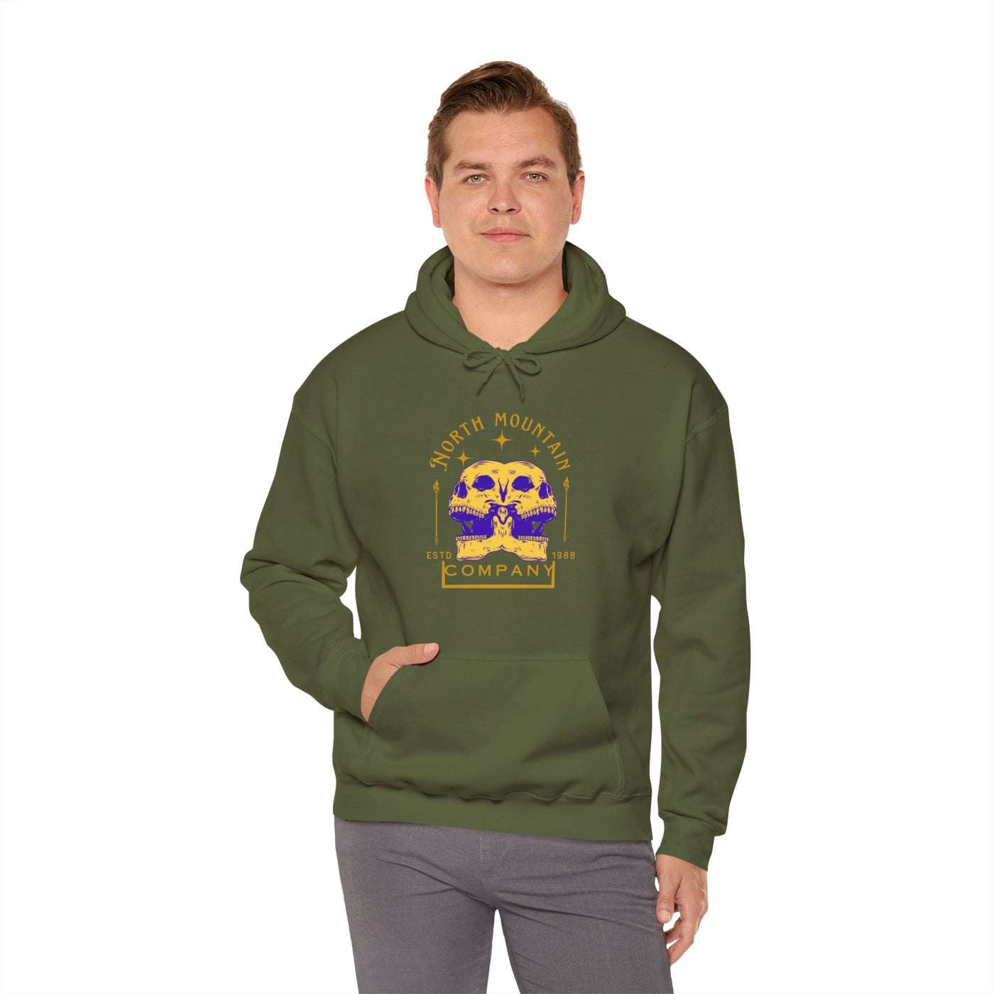 Dueling Skulls Heavy Blend Hoodie