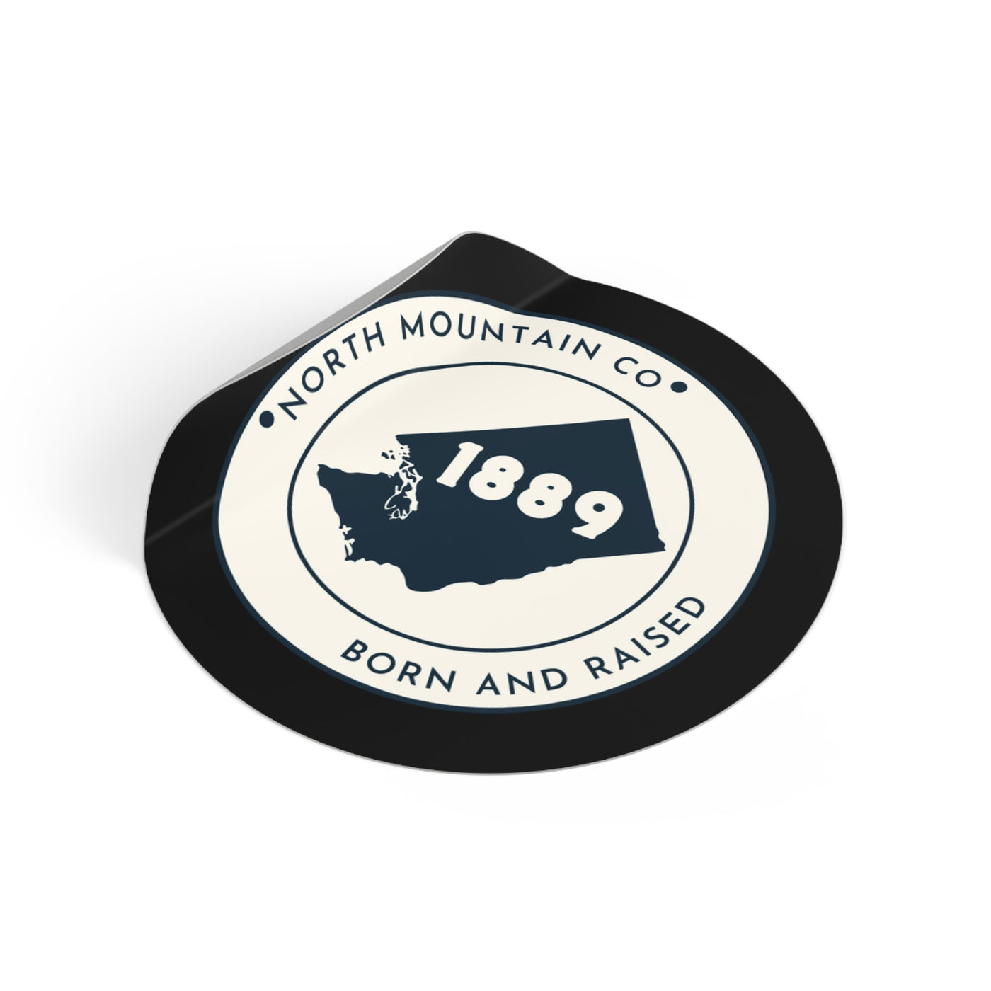 Born And Raised Round Vinyl Stickers