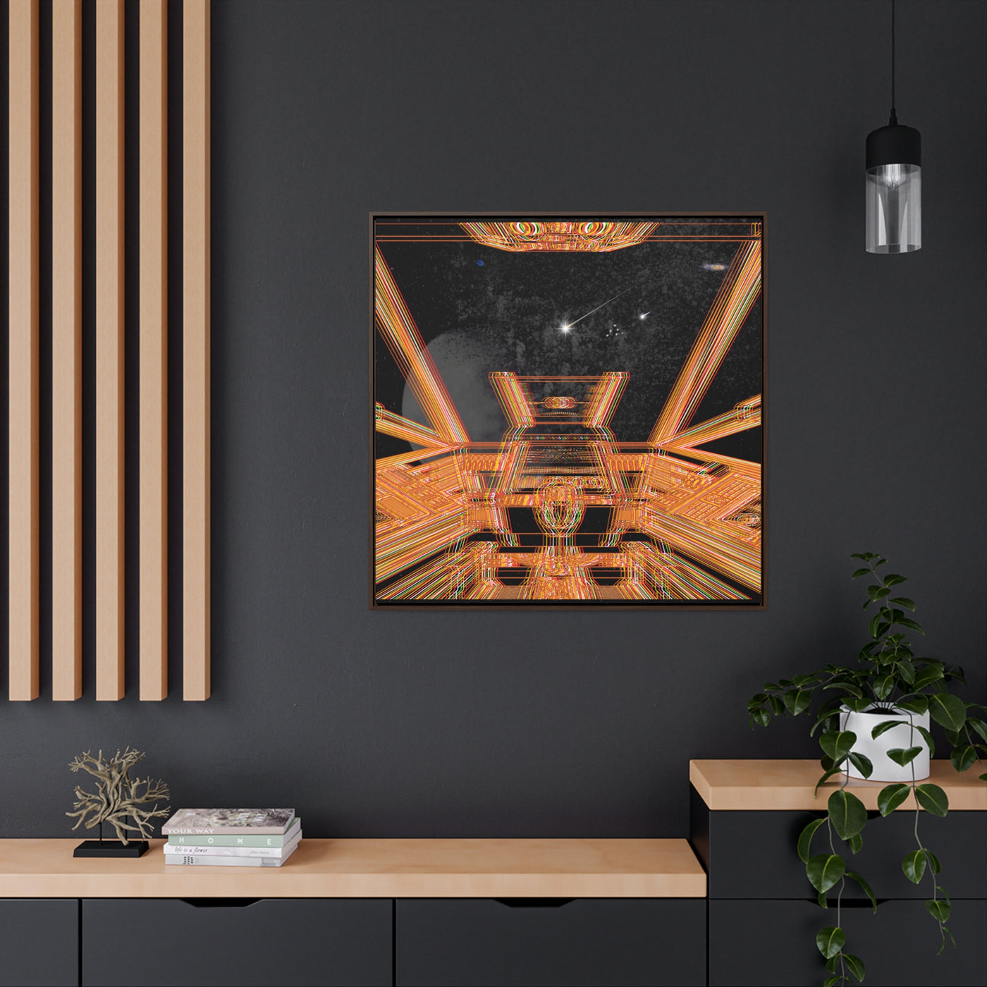 Explosion In Space Canvas Wraps, Square Frame