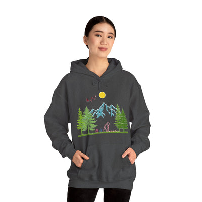 Mother Bear And Her Cubs Heavy Blend™ Hooded Sweatshirt