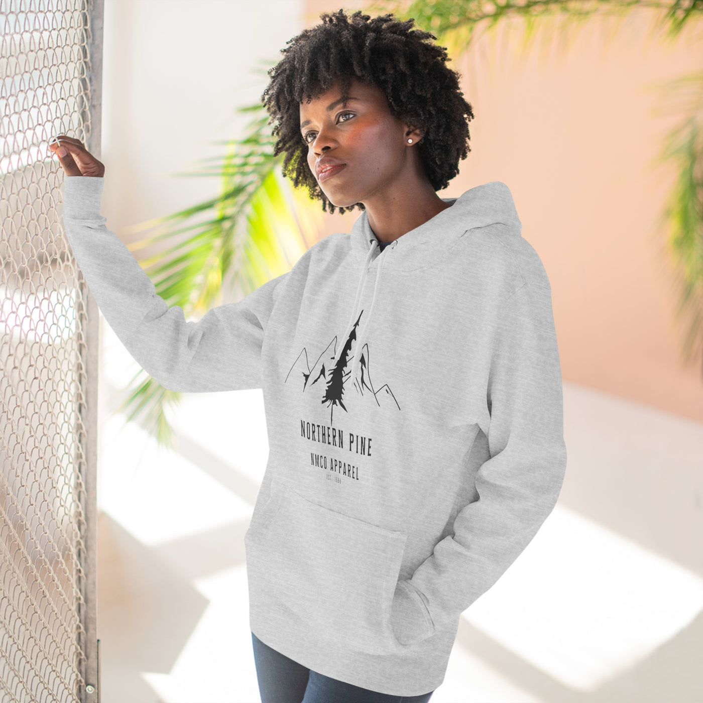 Northern Pines Three-Panel Fleece Hoodie