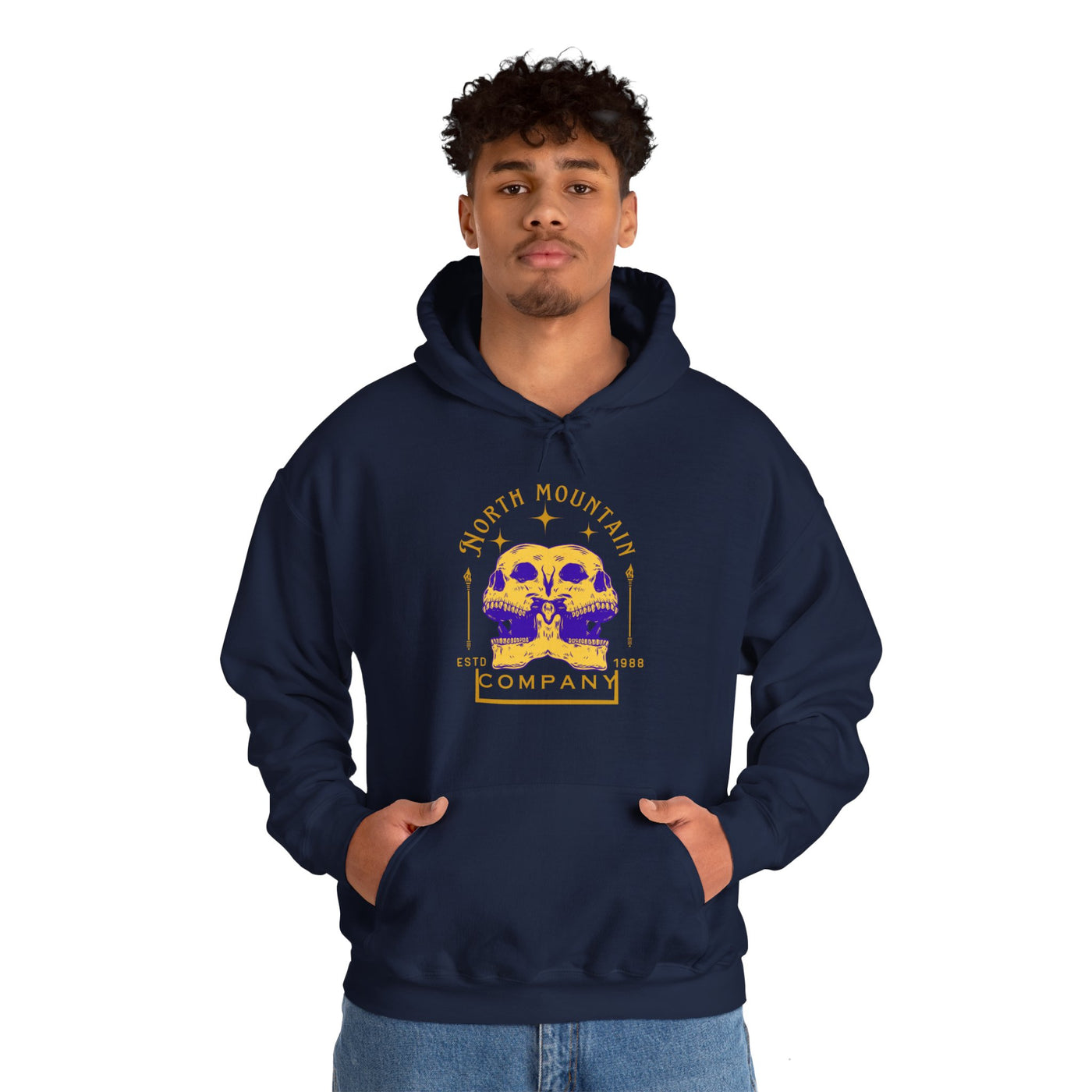 Dueling Skulls Heavy Blend Hoodie