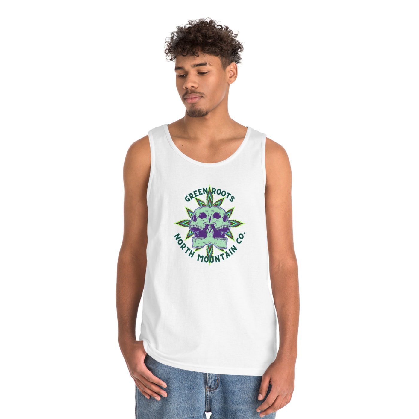 Green Roots  Heavy Cotton Tank Top