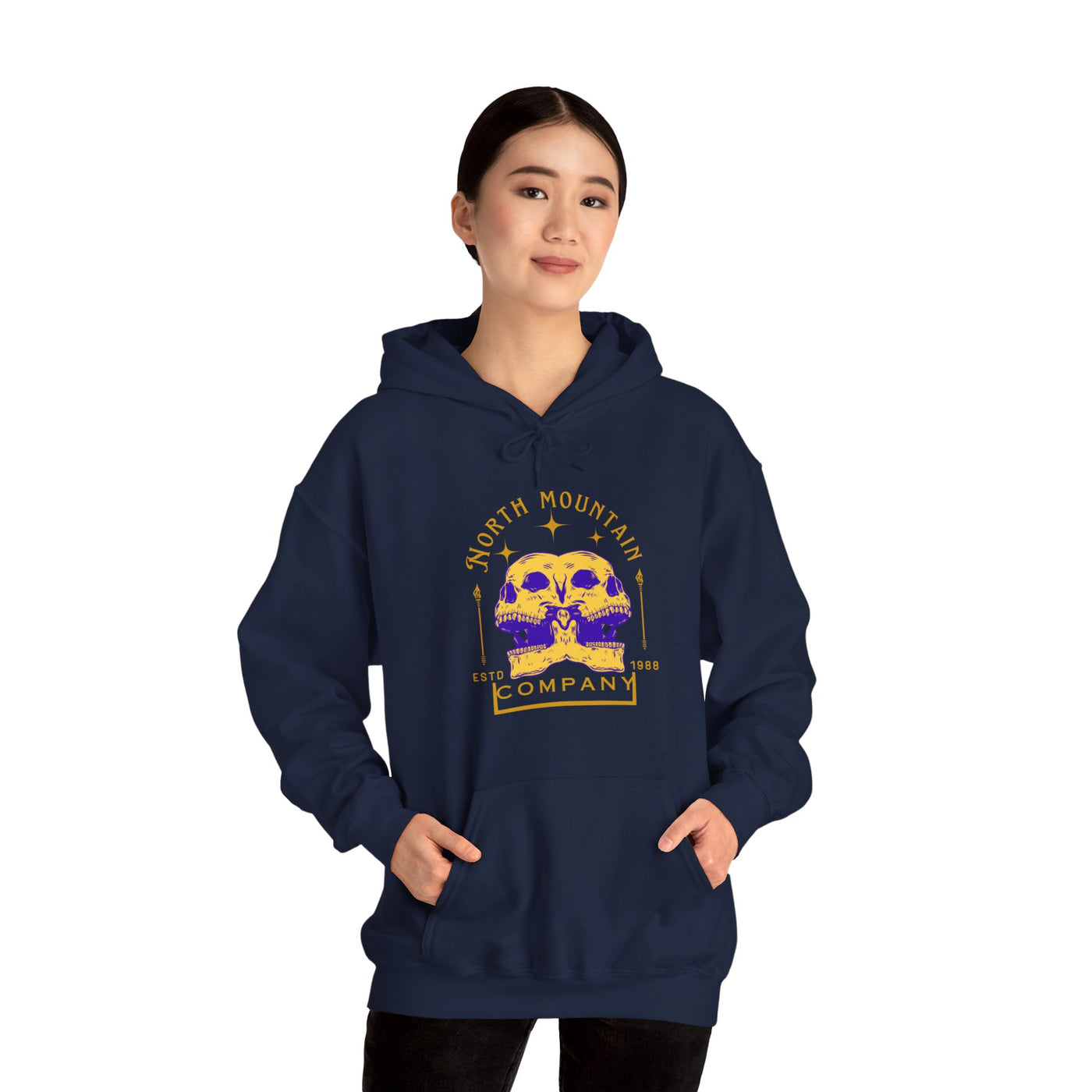 Dueling Skulls Heavy Blend Hoodie