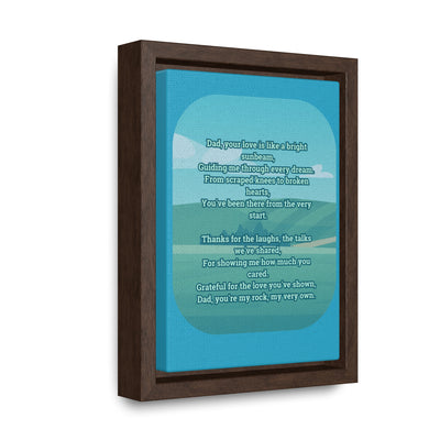 A Father And Sons Love Poem Gallery Canvas Wraps, Vertical Frame