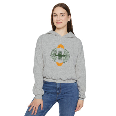 Hatching Sun Cinched Bottom Hoodie