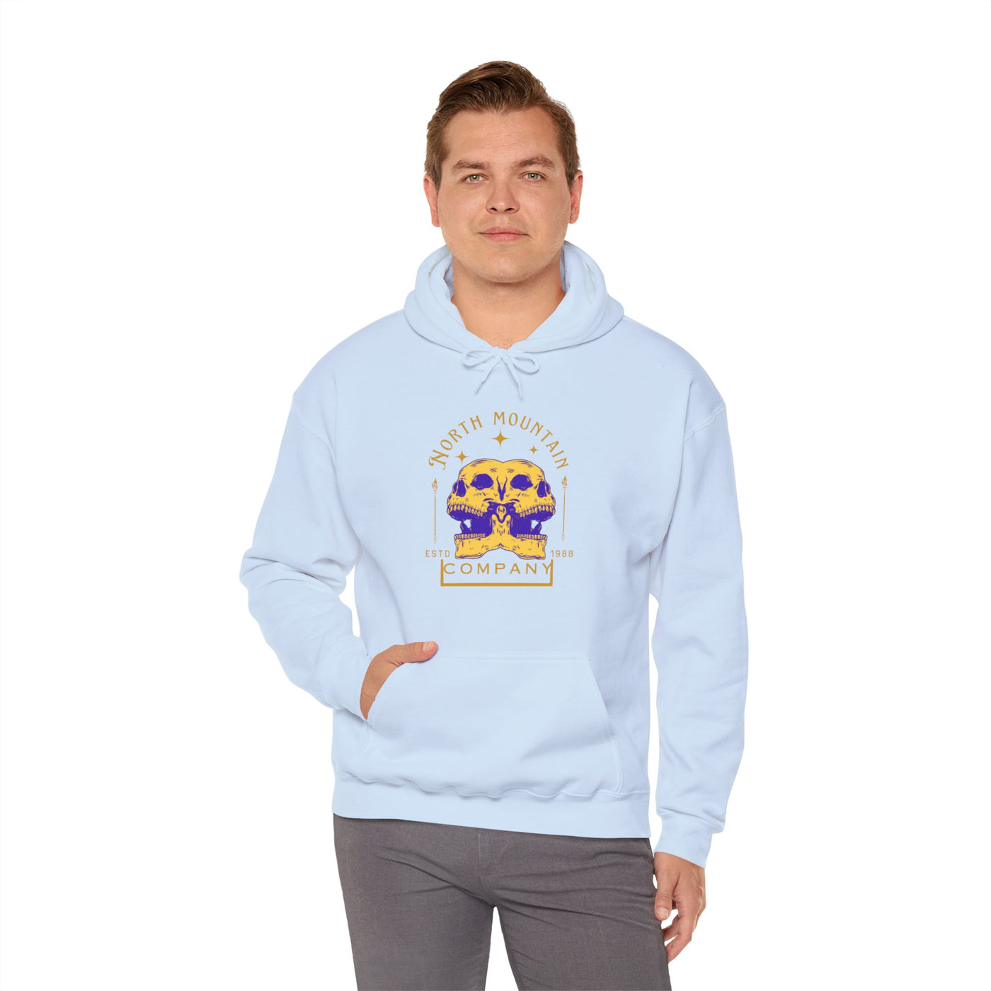 Dueling Skulls Heavy Blend Hoodie