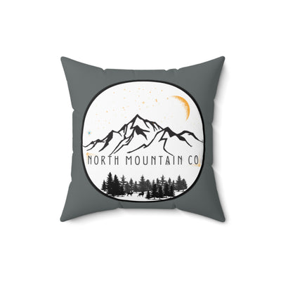 Deer Under Midnight Moon Spun Polyester Square Pillow