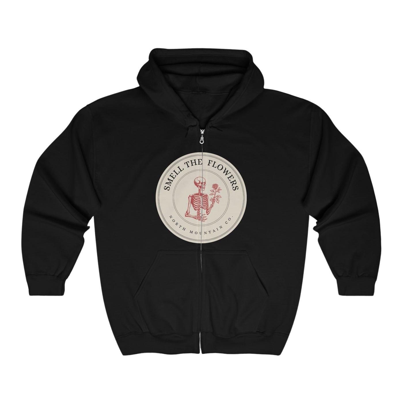 Smell The Flowers Heavy Blend™ Full Zip Hooded Sweatshirt