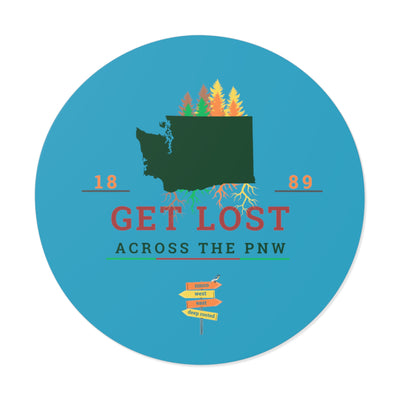 Across The PNW Round Vinyl Stickers