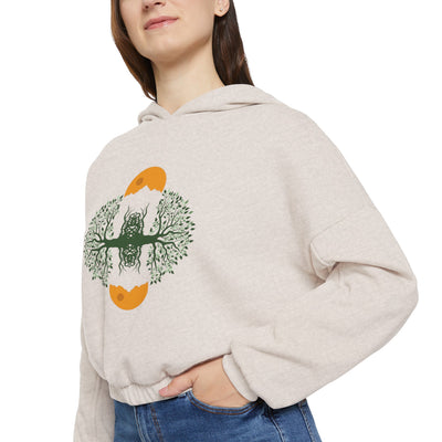 Hatching Sun Cinched Bottom Hoodie