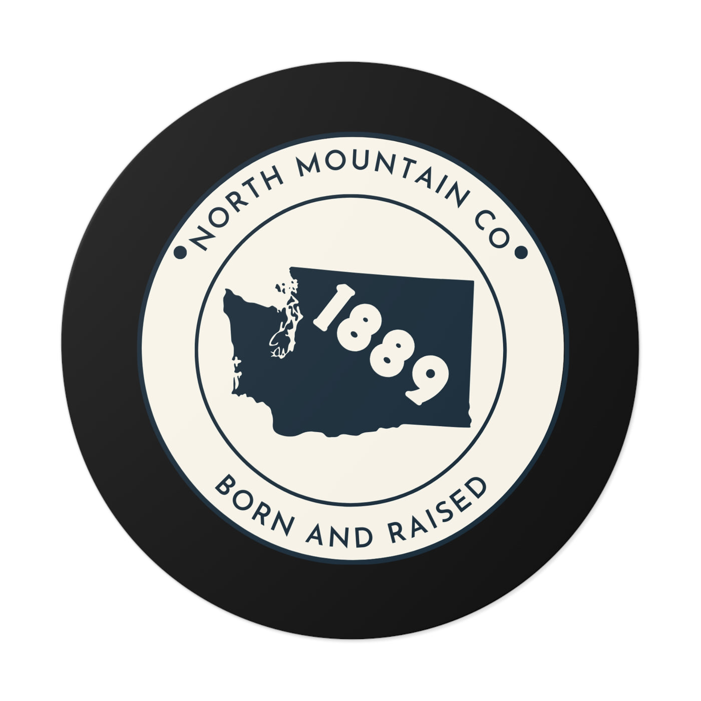 Born And Raised Round Vinyl Stickers