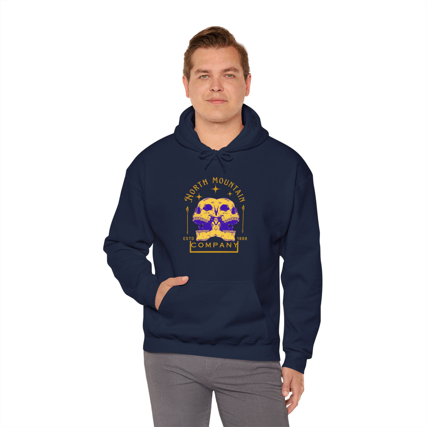 Dueling Skulls Heavy Blend Hoodie