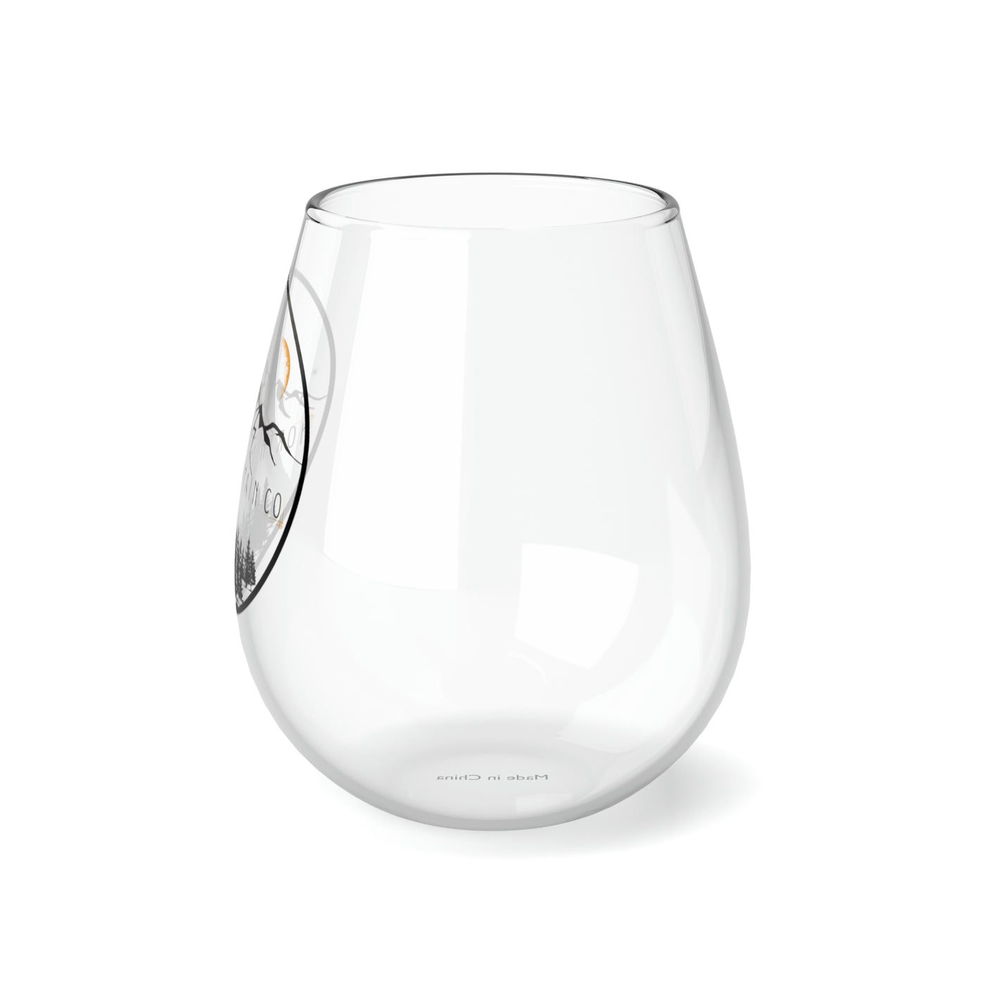 Deer Under Midnight Moon Stemless Wine Glass, 11.75oz