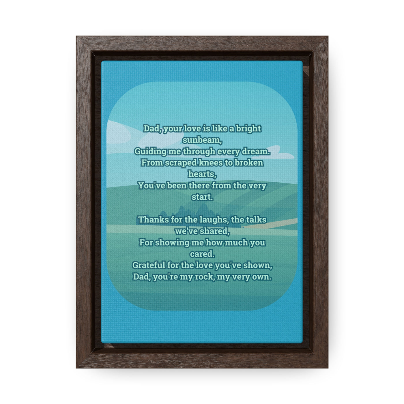 A Father And Sons Love Poem Gallery Canvas Wraps, Vertical Frame