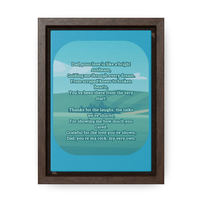 A Father And Sons Love Poem Gallery Canvas Wraps, Vertical Frame