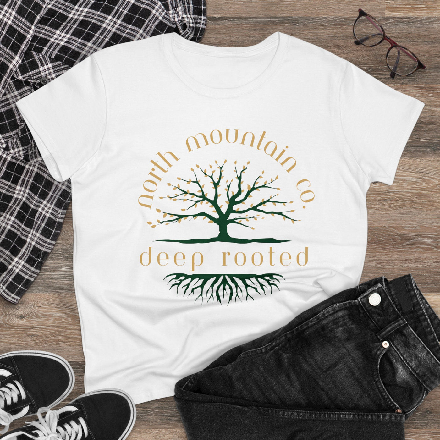 Roots Reach Deep Midweight Cotton Tee