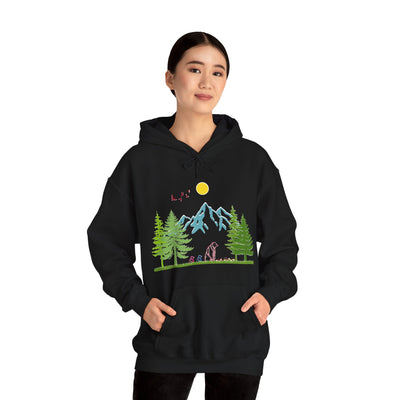 Mother Bear And Her Cubs Heavy Blend™ Hooded Sweatshirt