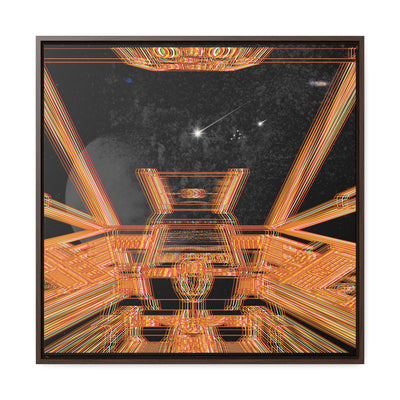 Explosion In Space Canvas Wraps, Square Frame