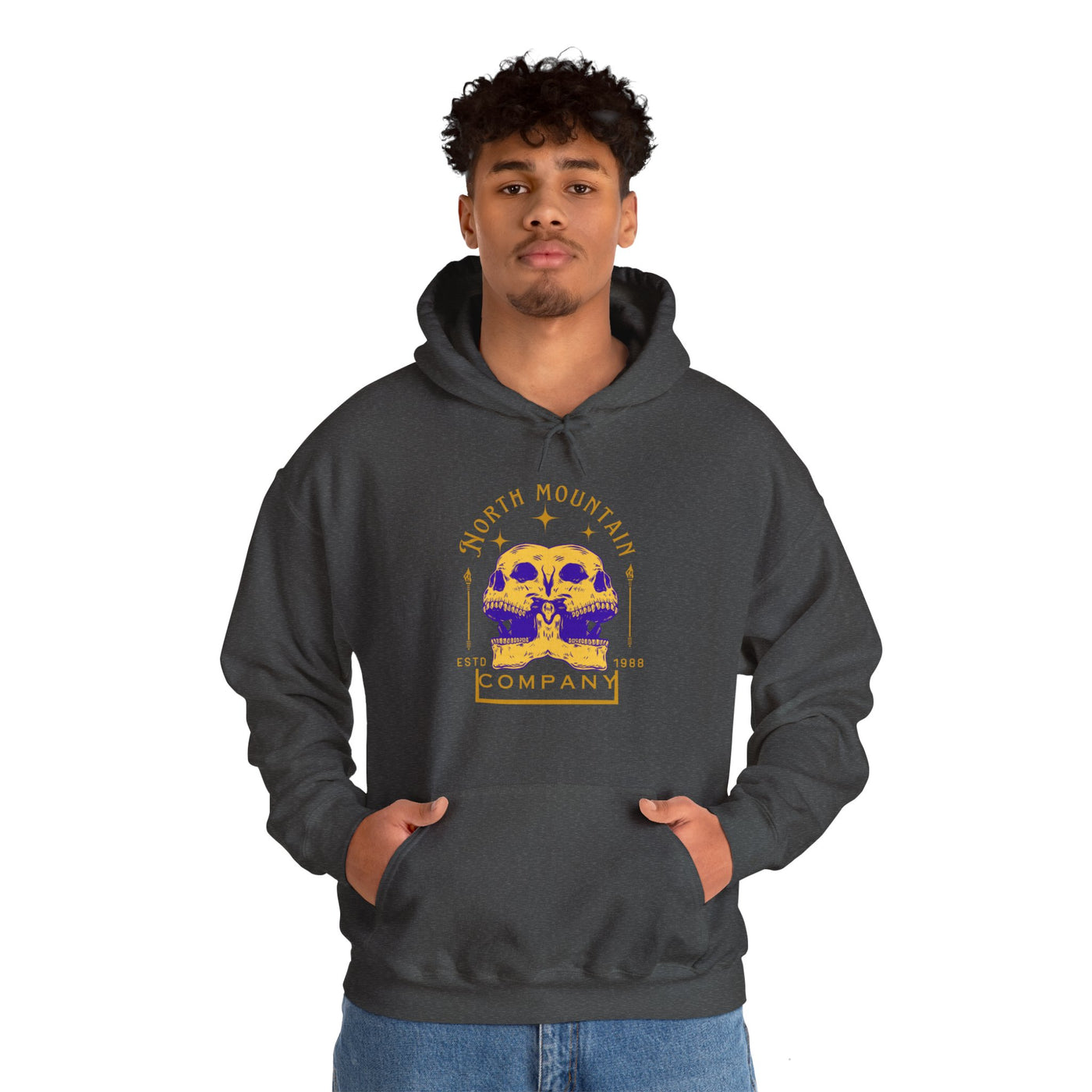 Dueling Skulls Heavy Blend Hoodie