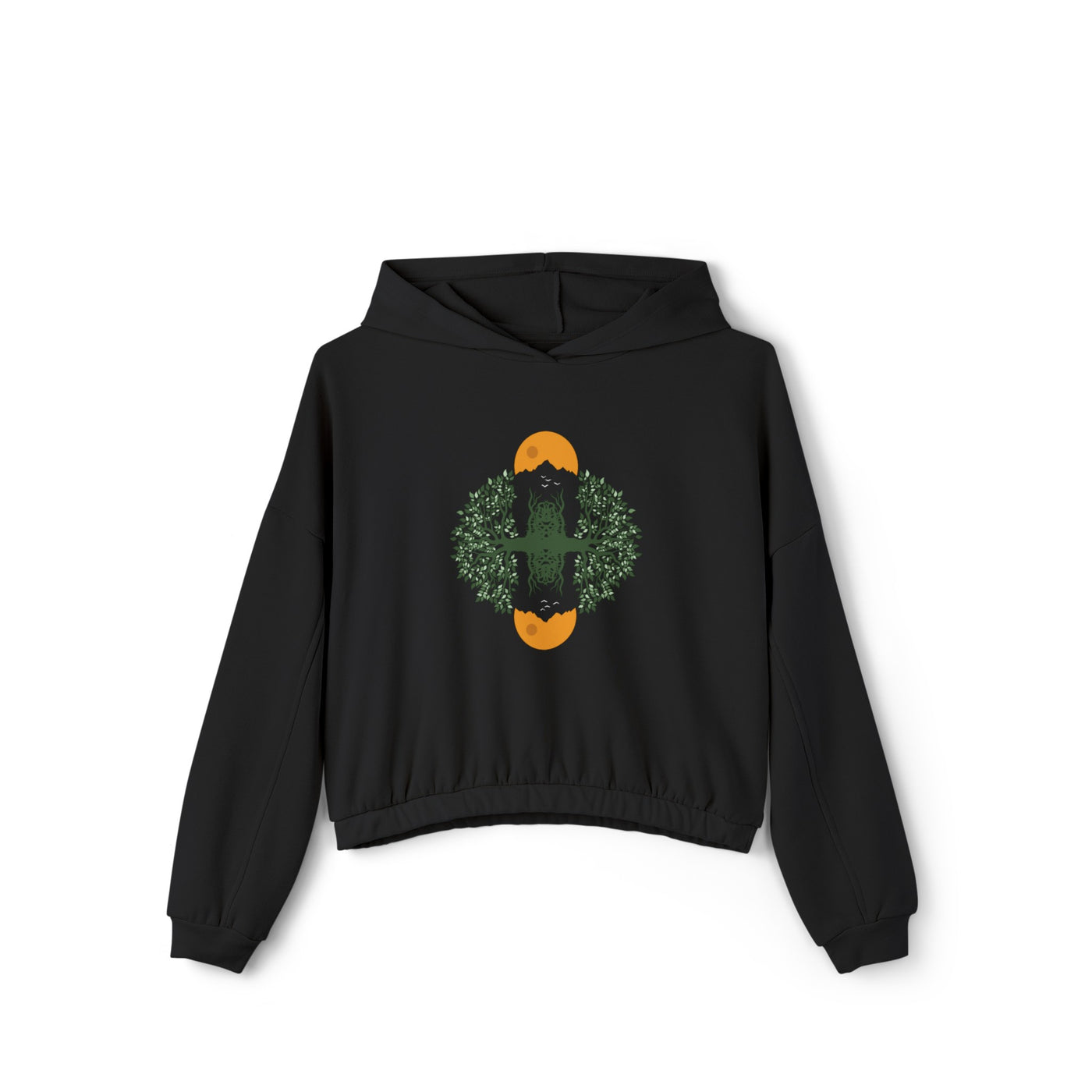 Hatching Sun Cinched Bottom Hoodie