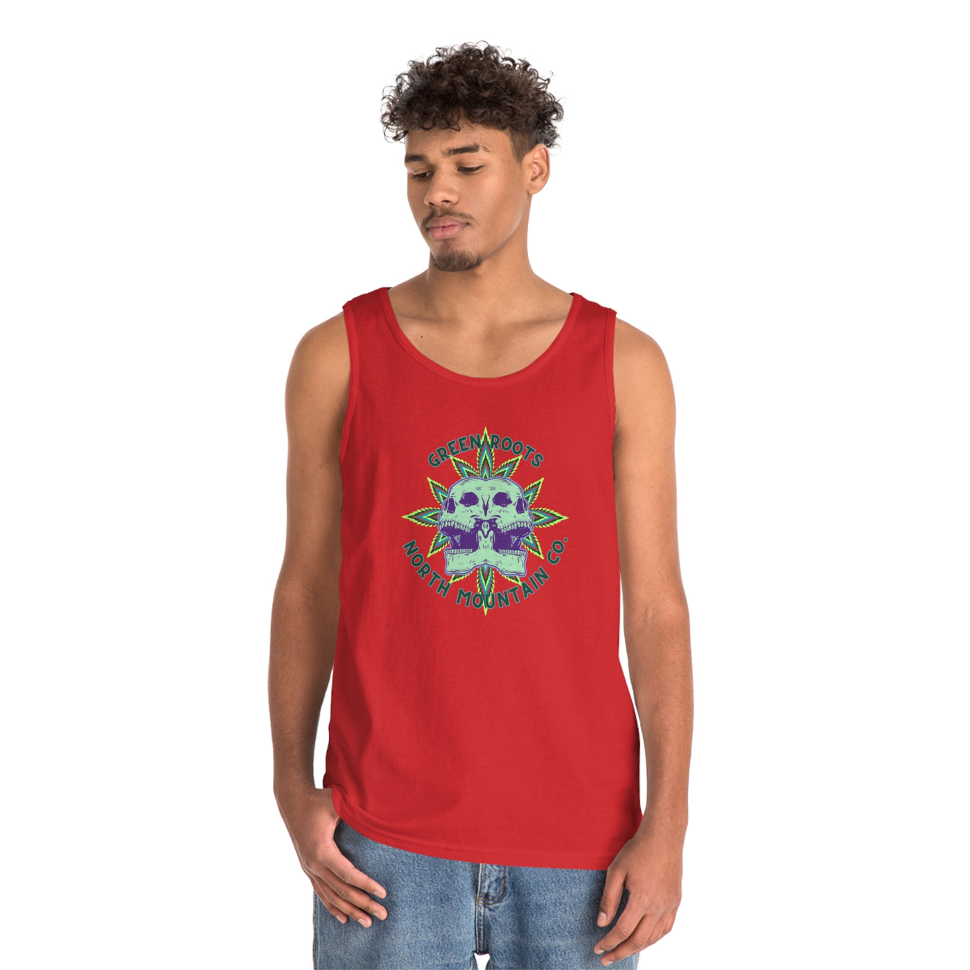 Green Roots  Heavy Cotton Tank Top