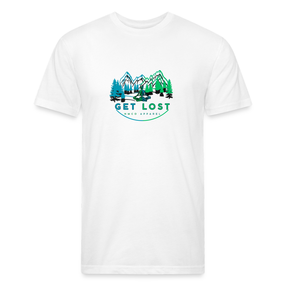 Get Lost Fitted Cotton/Poly T-Shirt by Next Level - white