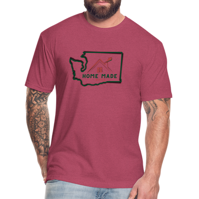 Home Made Fitted Cotton/Poly T-Shirt by Next Level - heather burgundy