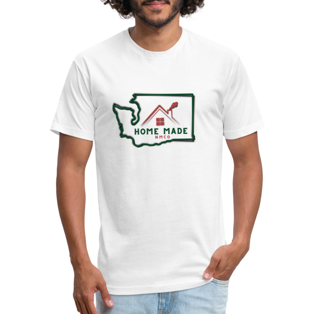 Home Made Fitted Cotton/Poly T-Shirt by Next Level - white