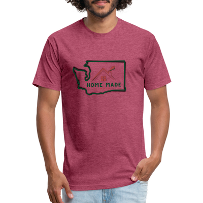 Home Made Fitted Cotton/Poly T-Shirt by Next Level - heather burgundy